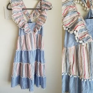 Summer Pinstripe Midi Dress